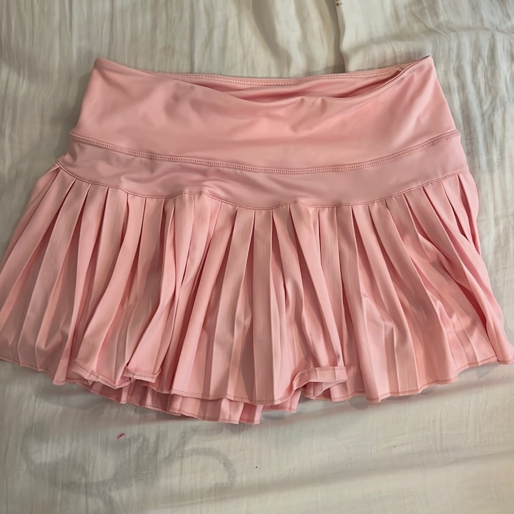 pink gold hinge tennis skort